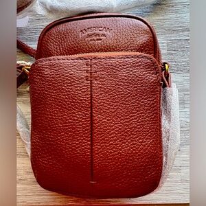 American Leather Crossbody Bag - Rich Brown